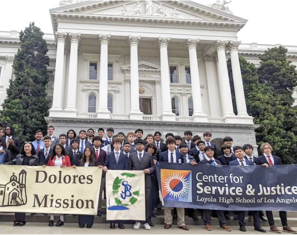 LAUDATO SI' DELEGATION STANDING on Capitol steps